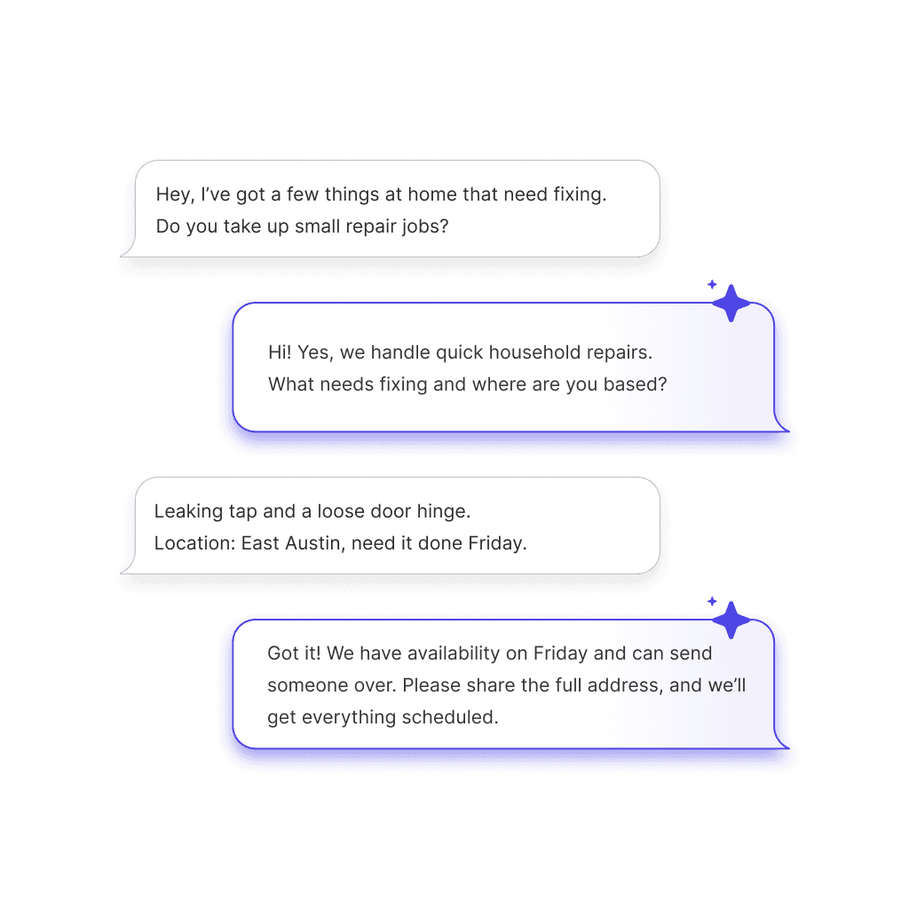 AI Receptionist feature visual
